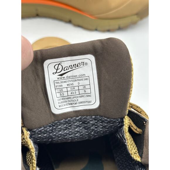 FILSON x DANNER Trail 2650 Hiker Boots Prairie Sand Tan Sz 9.5 $230 main image 4